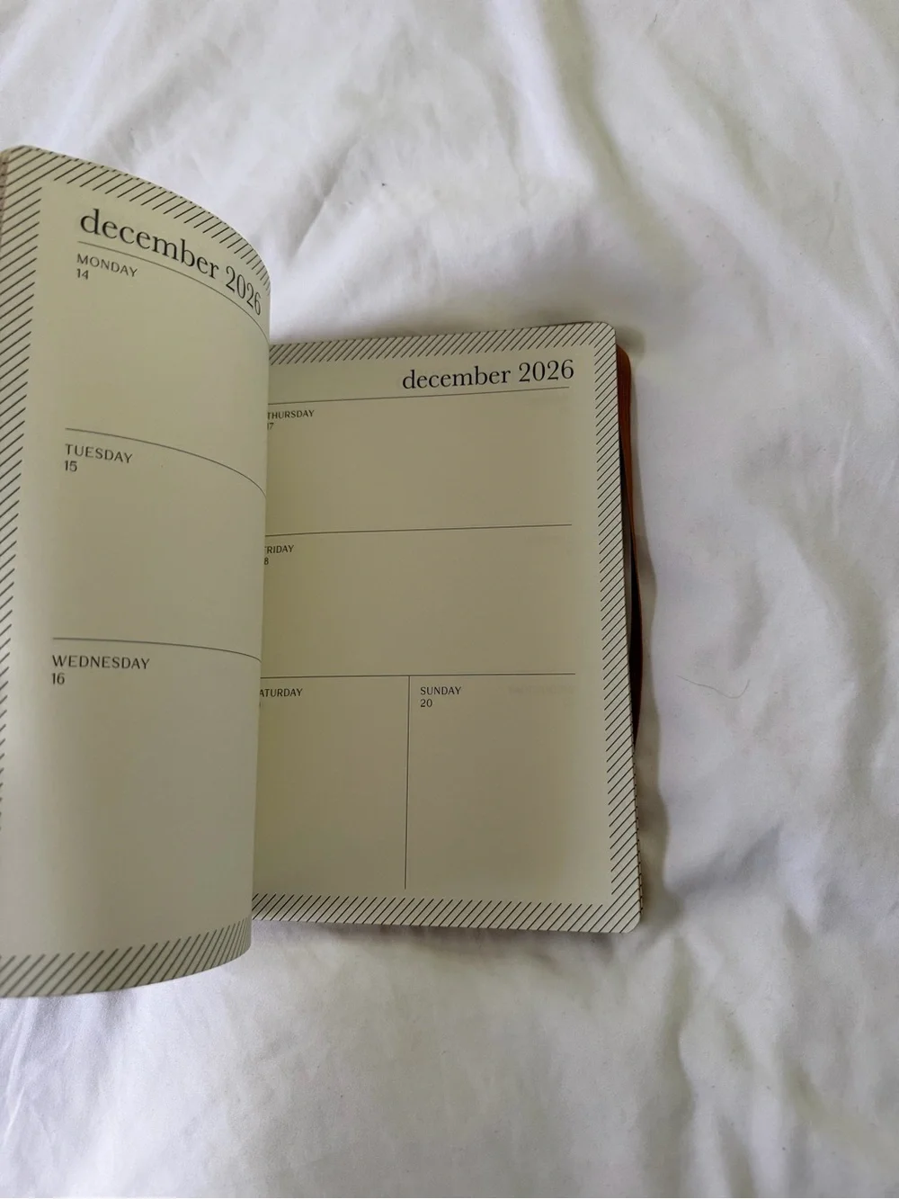2026-2027 Weekly Planner Spiral Notebook - Brown Cover